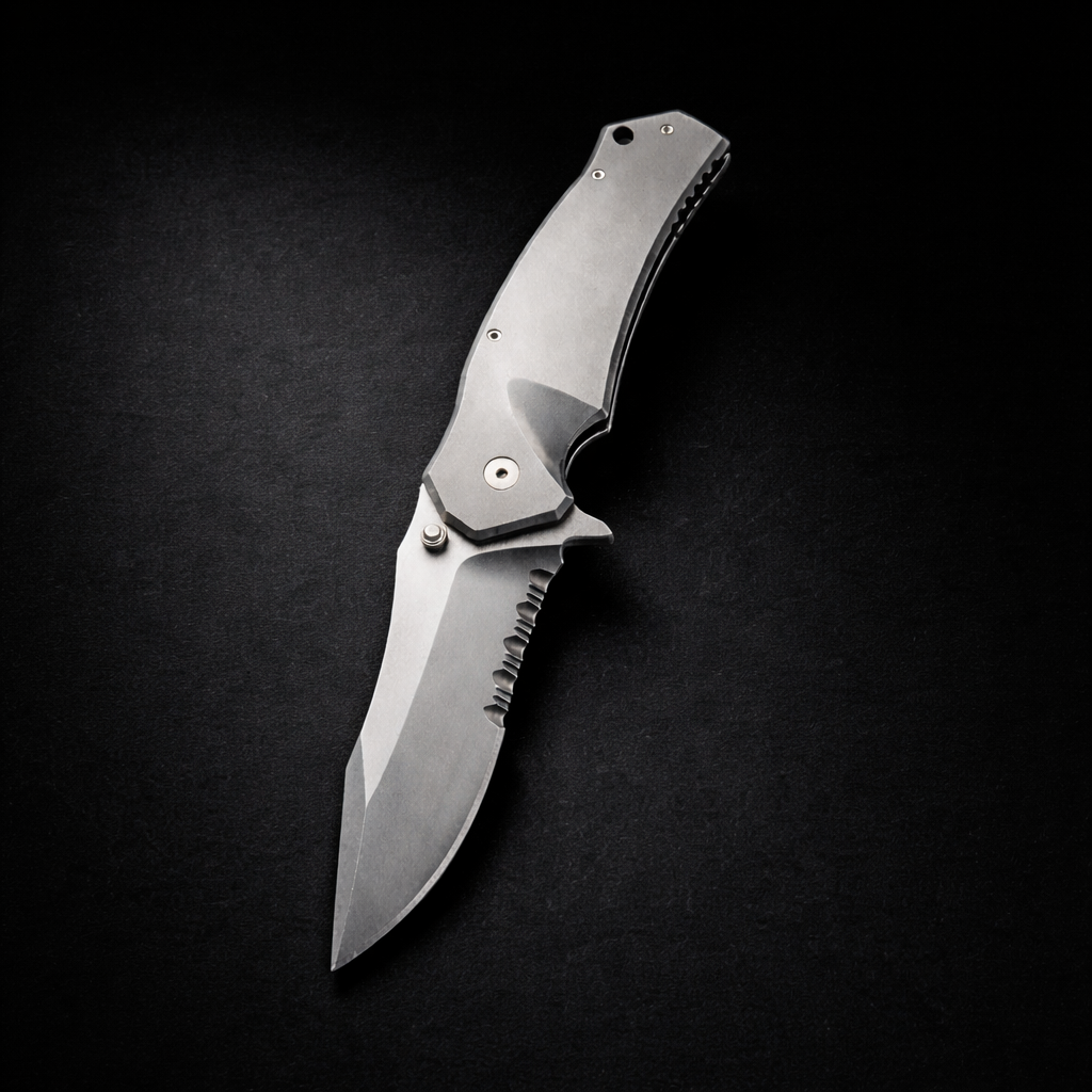 Full Titanium Frame Lock Folder. M390 Blade.